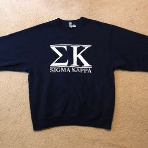 Sigma Kappa Navy Sweatshirt - Perfect for Fall!